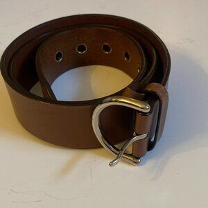 Coach Belt, Tan with silver colored hardware Medium ( 28)